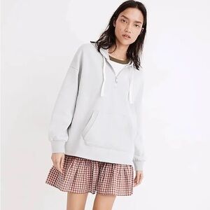 madewell (Re)sourced Cotton Relaxed Hoodie Sweatshirt fog size Small